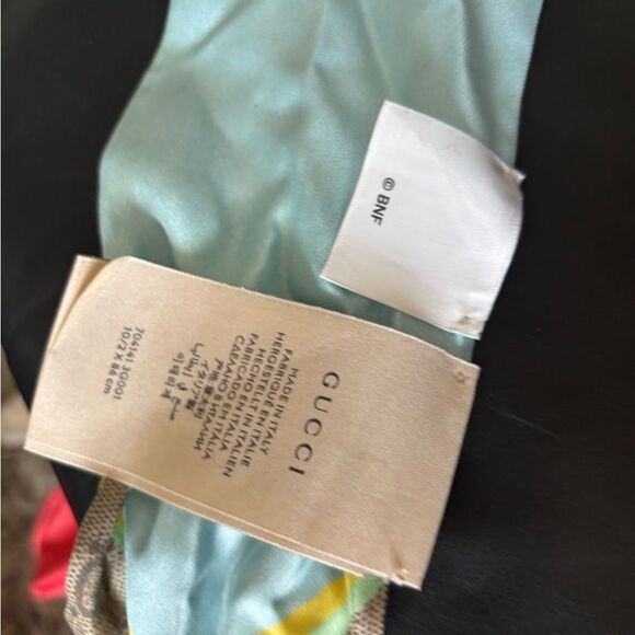 GUCCI Scarf Neck Bow headband Banana Cat Rainbow scarf Celeste Bandeau accessory - Picture 5 of 10